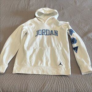Jordan Off-White Hoodie with Blue Details